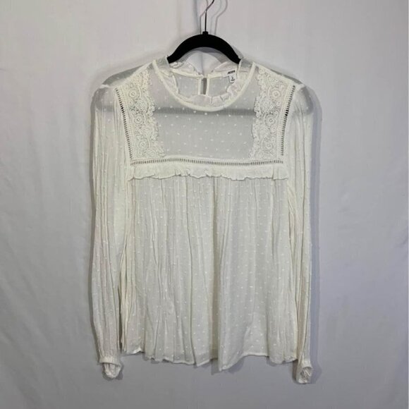Woman’s white swing top. Long sleeve. White. Size large. Sheer detail. New condi - Picture 10 of 10